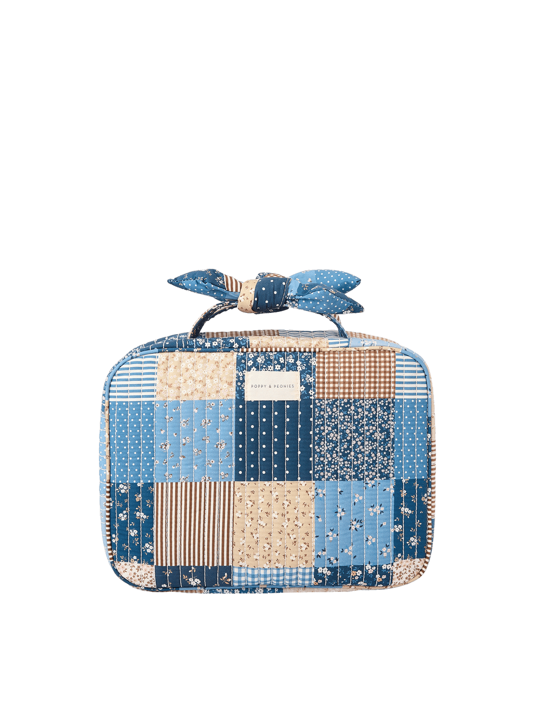 Hook Me Up Cosmetic Case Navy Patchwork