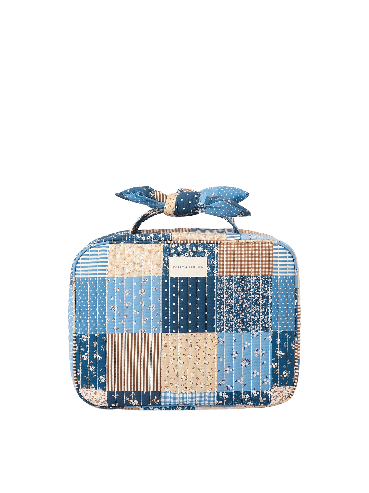 Hook Me Up Cosmetic Case Navy Patchwork