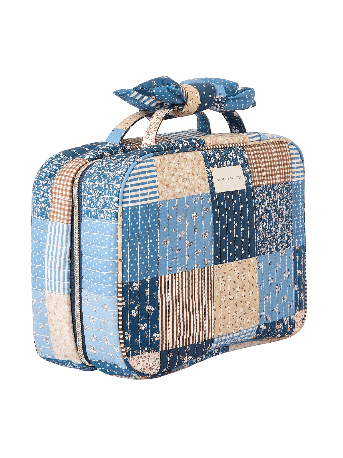 Hook Me Up Cosmetic Case Navy Patchwork