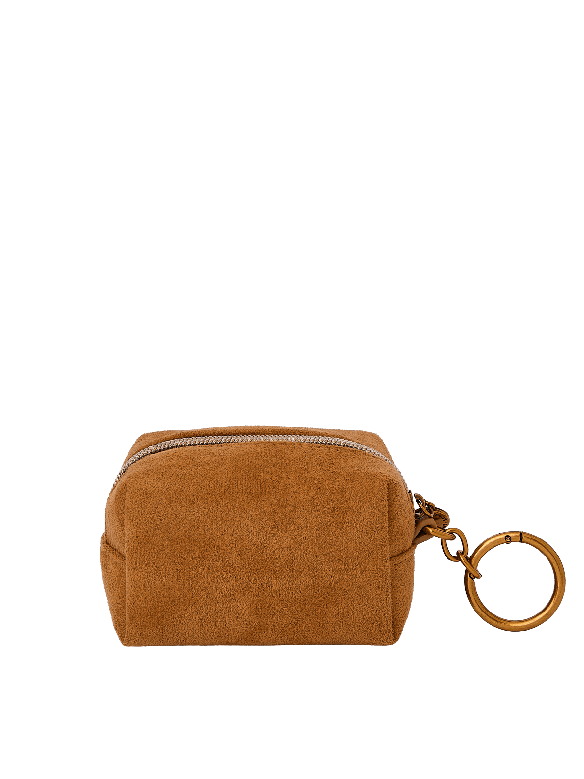 Tag Along Charm Cognac Suede