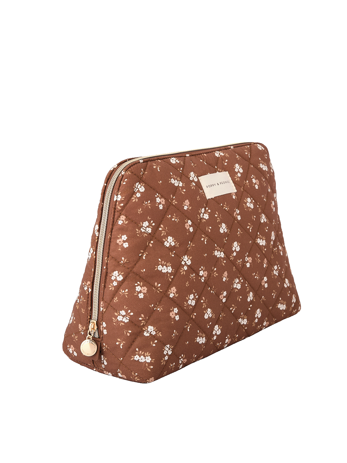 Sitting Pretty Cosmetic Case Brown Floral