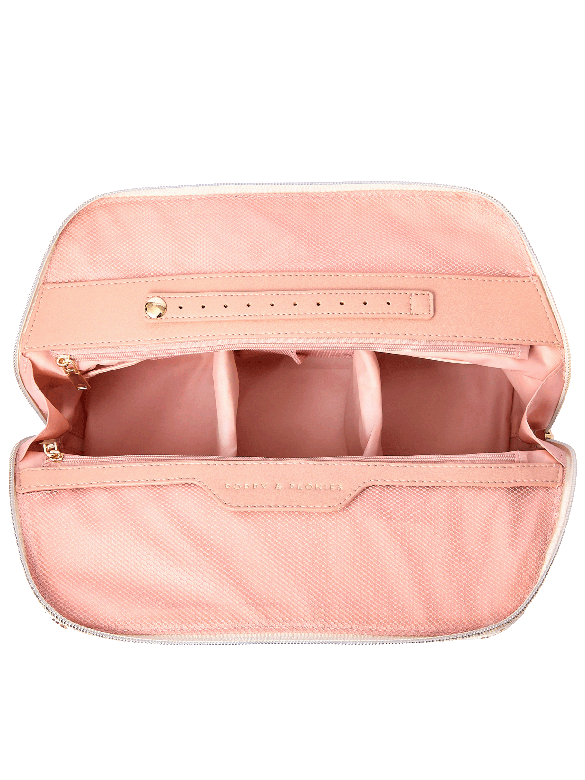 Sitting Pretty Cosmetic Case Brown Patchwork