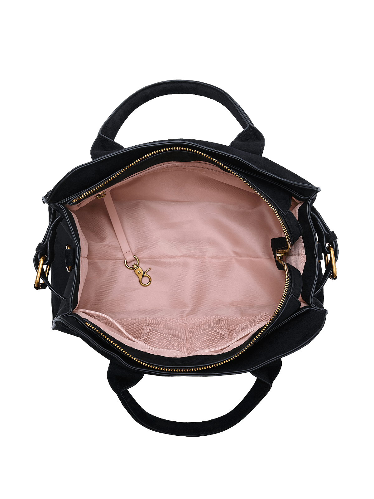 Mini Uptown Tote Black Suede
