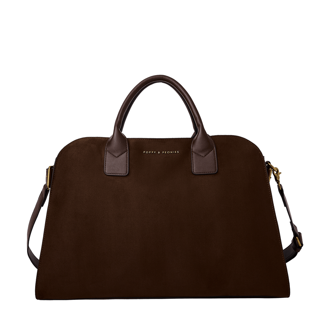 Uptown Tote Espresso Suede
